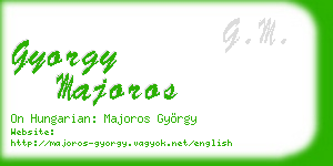 gyorgy majoros business card