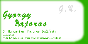 gyorgy majoros business card